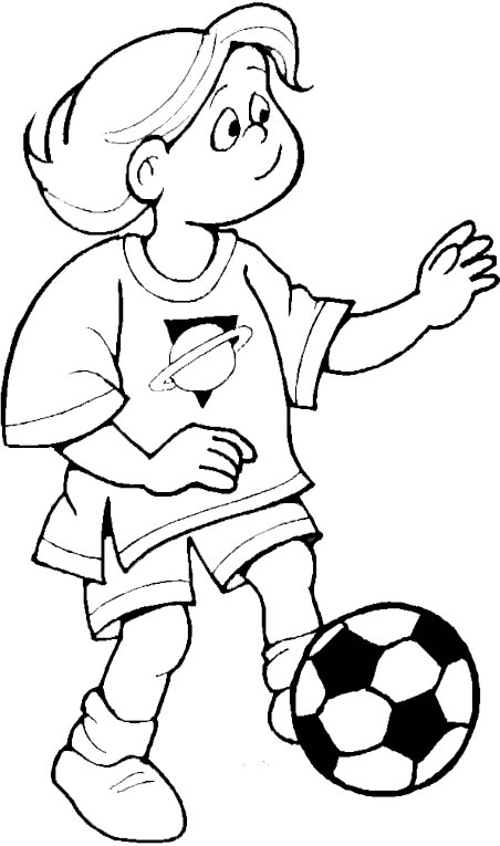 Plansa de colorat cu Fotbal 4 34